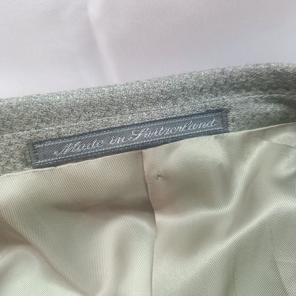 Ermenegildo Zegna Silk Cashmere Sport Coat Mens 44l Light Grey Blazer Luxury View 5